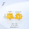 Puzuo Cor Forte Conserva Cor Dourado Areia Acessórios DIY Pingente Gato da Sorte Contas Espaçadoras Contas de Transferência Pulseira Colar Feito à Mão com Contas para Mulheres