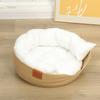 Cama para Gato de Juncos Tejida a Mano, Alfombrilla para Mascota, Cama Cálida de Invierno para Gato y Perro, Esterilla de Paja, Cama para Gato para Verano, Extraíble y Lavable