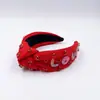 Tiara de Dia dos Namorados da Fábrica Original, Tecido de Alta Qualidade Embelezado com Strass, Borda Larga Amarrada, Toque Luxuoso, Tiara de Luxo Leve para Mulheres
