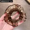 Novo Elástico de Cabelo Versátil Cor Café Pérola para Mulheres Estilo Coreano Corda de Cabelo com Contas para Coque Elástico Não Danifica o Cabelo Rabo de Cavalo Elástico