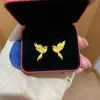 Pendientes Retro Dorados Estilo Chino de Moda Pendientes Ligeros de Lujo Tendencia para Mujer Pájaro Nuevo Nicho Chino