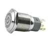 Loniu 16mm Cabeza Plana Anillo Fuente de Alimentación Estándar Auto-Restaurable con Luz Cabeza Alta Auto-Bloqueante Auto-Restablecimiento Impermeable Inicio de Alimentación