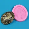 Molde de Silicone para Retrato de Beleza Retrô Molde de Resina com Relevo Estilo Europeu Molde para Ornamento de Gesso para Aromaterapia