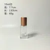 Nueva Mini Q-Version Perfume Transparente Cuadrada 15ml Tapa de Rosca Botella de Vidrio Botella Vacía Muestra Tapón de Botella de Spray