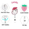 Producto popular transfronterizo: Porta credencial acrílico con brillantina divertido, Porta gafete retráctil, Porta identificación de fácil extracción, Regalo práctico