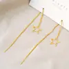 Nuevos Pendientes Estilo Ins, Diseño Minimalista de Nicho para Mujer, Pendientes Huecos de Estrella y Cara Sonriente, Frescos y Sencillos