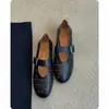 Zapatos planos de verano para mujer Chuyuji estilo francés, calados, tipo bailarinas poco profundas, zapatos Mary Jane transpirables