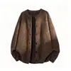 26 Inverno Novo Comércio Exterior Roupas Masculinas Estilo Coreano Engrossado Quente Masculino Tamanho Grande Malharia Cardigan Suéter Casaco Masculino