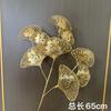 Atacado Folha Dourada Única Folha de Eucalipto Ginkgo Ano Novo Flor Artificial Balde da Fortuna Material DIY Arranjo de Flores Flor Falsa de Ano Novo