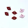 Atacado Versão Coreana Criativo Pingente Único Rosa Lábios Vermelhos Grandes Brincos Colar Pulseira Pingente DIY Liga Acessórios Pingente