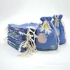 Impresso algodão e linho pacote de pano bolso estilo étnico saco de algodão com cordão saco de embalagem de jóias saco repelente de mosquitos atacado spot