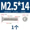 Tornillos de Acero Inoxidable 304 Cabeza Plana Avellanada con Cabeza Torx y Columna Tornillos Antirrobo M2 M2.5 M3 M4 M5 M6 M8 M10Mm