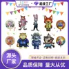 Exportación Transfronteriza de Globos de Papel de Aluminio de Zootopia, Globos Infantiles de Dibujos Animados con Licencia Oficial, Accesorios de Decoración para Fiestas
