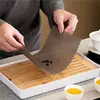 Bandeja para té, Alfombrilla para té, Pad para té, Filtro para residuos de té, Bandeja de té Gongfu, Alfombrilla aislante del calor, Mesa de té, Se puede cortar sin que se deshilachen los bordes, Alfombrilla de fibra para té