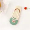 Meias de barco de desenho animado japonês novas de primavera e verão meias invisíveis femininas hambúrguer rasas casuais de algodão baixo atacado