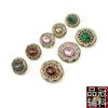 Botones Retro de Metal de Alta Gama con Forma Especial con Diamantes de Colores, Botones para Abrigo Suéter de Mujer, Accesorios, Botones Decorativos Coloridos