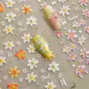 Redanco5D Estampado Ins Pegatinas Populares de Caricaturas para Uñas con Flores de Lirio de Papel de Plata Pegatinas 3D para Uñas Dr1886