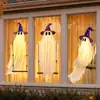 Amazon Grande Bruxa de Halloween Adesivos de Janela Autoadesivos Sala de Exibição de Vidro Decoração de Festa Adesivos de Parede Atacado