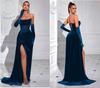 Vestido de Veludo Coreano Novo Transfronteiriço Sexy Tubinho com Espinha de Peixe Fita Vestido de Noite para Banquete Saia Longa de Alta Qualidade Atacado