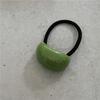 Temperamento simple geométrico Oval anillo para el pelo moda hebilla semicircular para coleta cuerda para el pelo banda de goma negra Corea