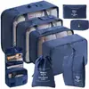 Conjunto de Bolsas de Armazenamento para Viagem Transfronteiriça com Sete ou Oito Peças, Bolsa de Armazenamento para Viagem de Negócios, Bolsa de Armazenamento de Grande Capacidade, Conjunto de Armazenamento à Prova d'Água