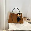 Bolso Cubo de Cadena de Diamante Gama Alta 2025 Estilo Pequeña Fragancia Gran Capacidad Casual Diario Ropa de Trabajo Bolso de Hombro Cruzado