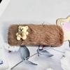 Leite marrom pelúcia dos desenhos animados BB clipe outono einverno Nova flor fofa doce urso acessórios para o cabelo feminino all-match estrela hairpin