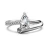 Anillo de plata esterlina S925 con diseño de serpiente y incrustaciones de circonitas geométricas para mujer, exquisito anillo de alta sensibilidad.