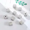 Cubo Cuadrado Taladro Bola Arcilla Agujero Recto Taladro Completo Cuentas DIY Hecho a Mano Accesorios de Moda Bolso de Cadena Accesorios de Cadena