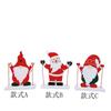CY Cross-border Novo Papai Noel Natal Rudolph Enfeites de Mesa Natal Artesanato em Madeira Decoração de Festa