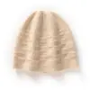 Chapéu feminino de cashmere, chapéu quente de tricô waffle, gorro versátil de proteção para as orelhas estilo coreano, novo modelo outono e inverno