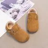 Sapatos Infantis de Algodão 2026 Outono/Inverno Novo Estilo Meninos e Meninas Sapatos Birkenstock Forrados com Lã Sapatos Peludos Sapatos Quentinhos para Bebê