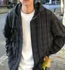 Camisa Ligera al Aire Libre Estilo Coreano para Hombres y Mujeres Primavera y Verano Camisa de Cuadros Manga Larga Chaqueta Vintage con Capucha Protección Solar Pareja