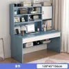 Escritorio para estudio en casa de estudiante, escritorio infantil con combinación de estantería, juego de escritorio y silla integrados, escritorio de escritura infantil simple para dormitorio