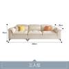 Sofá chaise de tela para rascar gatos moderno simple estilo crema, sofá pequeño de lujo ligero para sala de estar, sofá de tela de gamuza de leche