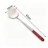 Juego de Utensilios de Cocina de Acero Inoxidable con Mango Largo, Cuchara de Cocina de Madera Maciza, Cuchara de Cocina para Uso Doméstico y Comercial, Espátula, Juego de Cucharas para Sopa