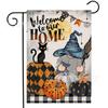 Bandera de Jardín de Halloween de Venta Caliente Transfronteriza, Enano Murciélago Telaraña Decoración de Patio Bandera de Jardín de Lino de Doble Cara