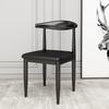 Silla de Comedor Doméstica de Lujo Ligero Taburete Moderno Silla Nórdica para Tocador Silla con Respaldo Imitación Madera Maciza Hierro Silla de Negociación de Esquina