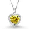 Collar con Colgante de Plata de Ley S925 Transfronterizo Europeo y Americano Nuevo Producto de Amazon con Forma de Corazón de los Doce Signos del Zodiaco con un Diseño Sencillo y Versátil