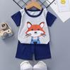 2025 Nueva Camiseta de Manga Corta para Niños Verano Infantil Niños y Niñas Bebé Manga Corta Set de Pantalones Cortos Hogar Venta al por Mayor