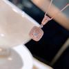 Collar Elegante Europeo y Americano para Mujer Cadena Corta Sencilla que Combina con Todo Cinturón para el Cuello Colgante de Diamante de Zirconio Cadena para el Cuello Accesorios para Estudiantes