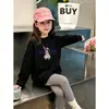 Camiseta Redonda para Niña 2026 Otoño Nuevo Estilo Niña Pequeña 100% Algodón Cuello Redondo Casual Manga Larga para Niños Mayores