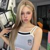 Kony [Modelo Asiático] Peluca de Encaje Frontal para Mujer de Cabeza Completa con Mechas Doradas Marrones Americanas y Gradiente con Raya en Medio