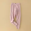 Calça infantil quente, Classe A, inverno, espessada em três camadas, calça de algodão para meninos, roupa íntima para meninas, calça de outono, calça base de fleece escovado para meninas