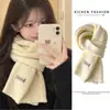 Bufanda de Punto Grueso Suave Estilo Coreano Otoño Invierno para Mujer Color Sólido Engrosada Cálida Estilo Coreano Pareja Estudiante Calentador de Cuello Versátil Venta al por Mayor