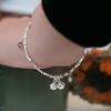 Pulsera Turquesa Plata Rota para Mujer Estilo Coreano Moda de Verano Retro Industria Pesada Lujo Ligero Nicho Delicada Pulsera de Alta Gama