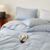 Primavera e verão 40 sarja de algodão conjunto de quatro peças cor sólida algodão de fibra longa lençóis roupa de cama capa de edredom doutrina semi-açúcar