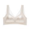 Ropa interior de belleza satinada con realce de espalda, colección de pecho, chaleco antiflacidez, encaje transpirable, sujetador sin costuras inalámbrico de mantenimiento para mujer