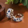 Anillo de Moissanita Estilo Nuevo Palacio 2025 para Mujer, Anillo de Zirconia Vintage, Modelo de Exportación, Diseño Escalonado, Joyería de Moda