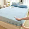 Nueva ropa de cama suave para dormitorio de estudiantes, sábana individual de color liso de terciopelo de leche - serie hogar